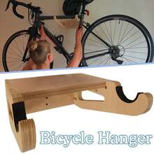 Bicycle Wall Mount Wooden Inner Storage Rack For Racing Bikes/Mountain Bikes - Redwood - View 1