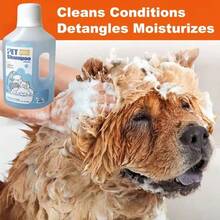 Cat & Dog Shampoo With Towel, 3-In-1 Extra Large Bottle Pet Shampoo, Gentle Formula Suitable For All Pets, Suitable For Cats & Dogs, Caring For Pet Skin And Fur - Multicolor - View 4