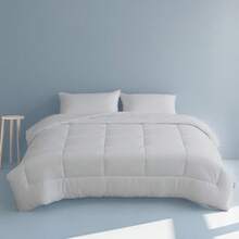 1pc Washable White Down Comforter - Ultra Soft Hotel Quality Duvet Insert, Filled With Silky Hollow Fiber, Suitable For Home, Hotel And Vacation Rental, Available In Twin, Full, Queen, King Sizes - White - View 8