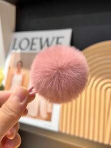 1PC Colorful Fluffy Pom Pom Hair Clip Cute Fuzzy Ball Hairpin Y2K Hair Accessories Gift Holiday Party - Multicolor - View 7
