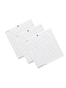 3 Packs Cutting Machine Mat, 12-Inch Measuring Grid Replacement Mat, Translucent PP Material, With Clear Film, Suitable For Silhouette Cameo Plotter - Multiple Styles - View 1