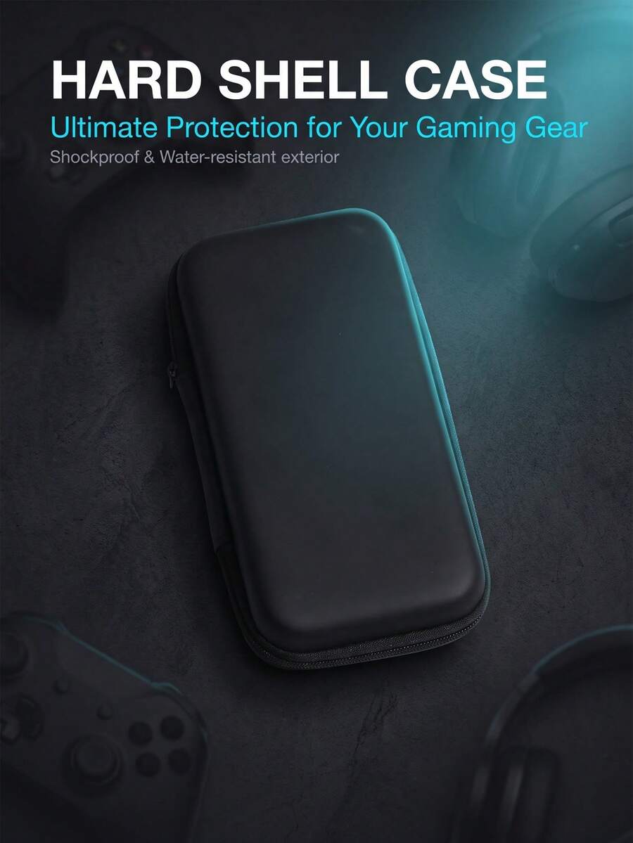 Game Controller Hard EVA Storage Bag, Shockproof Travel Organizer With Mesh Pocket For Game Accessories And Cables - View 1