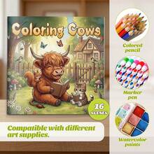 Animal Scene Coloring Practice Book, Multiple Themes Available, Featuring Flat Pages, Guided Coloring Areas And Story-Style Illustrations To Develop Attention, Observation And Creative Expression In Daily Learning - Coloring Exercises - View 8