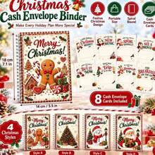 1pc Christmas Gift Card Books, Spiral-Bound Gift Card Storage Books, Just Add The Gift Card, And Give Christmas Creative Surprise Gifts To Relatives, Friends, Teachers, And Colleagues - Multiple Styles - View 1