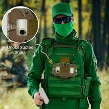 Cool Military Style MOLLE Phone Mount, Tactical Vest Phone Holder, Foldable Navigation Board Bracket, Multi-Function Mounting Equipment Tactical Vest Chest Mount Universal, Outdoor Running Sports Daily Phone Storage Foldable Clip, Chest Phone Holder Phone Storage Bag - Multicolor - View 6