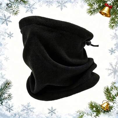1pc Women's Plush Warm Scarf, Bohemian , Casual Outdoor Wear