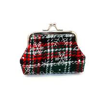 Christmas Clip Coin Purse Mini Coin Bag Fabric Small Wallet Plaid Coin Pouch, Suitable For Party Favors Storage/Cute Stuff/Christmas Stocking Fillers - Multicolor - View 9