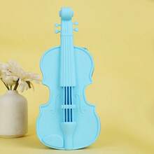 Cute Violin Pencil Case, Soft Silicone Zipper Pen Pouch, Waterproof Stationery Bag For School & Travel - Multi-color - View 15