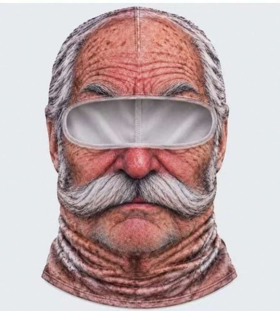 Cycling Mask & Scarf - Black and White - View 1