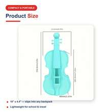 Cute Violin Pencil Case, Soft Silicone Zipper Pen Pouch, Waterproof Stationery Bag For School & Travel - Multi-color - View 7
