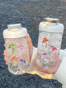55Pcs Aesthetic Crystal Glass Mushroom PET Stickers, Waterproof Iridescent Fungi Decals, Journaling Scrapbook Sticker Set For Water Bottles Laptops Phone Cases Teens Girls - Crystal Mushroom - View 10