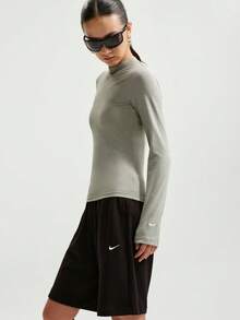 Nike Sportswear Chill Knit Women's Fitted Long Sleeve Soft, Snug Base Layer IO2724-063 - Grey - View 3