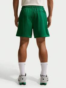 Nike Men's Drawstring Tie Solid Color Letter Pattern Shorts - Green - View 2