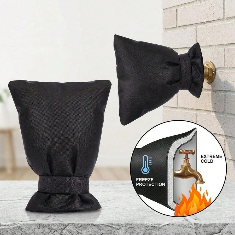 1pc Thickened Faucet Anti-Freeze Insulation Cover, Water Pipe Protection Cover, Waterproof Dustproof Cover, Suitable For Outdoor Faucet Cap, Garden Decoration, Garden Supplies, Gardening Tools, Kitchen, Patio, Winter Essential