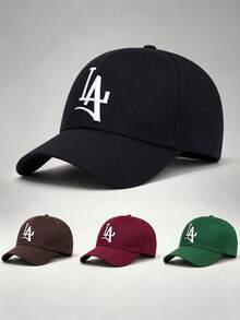 1pc Gothic Men's Hats Letter LA Embroidered Hats For Men Adjustable Design Suitable For Travel Hiking Parties Outdoor Activities And Sun Protection. - Multicolor - View 2