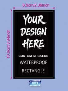 1/32/72/104/300/500pcs Custom Printed White/Holographic/Silver Rectangular Labels, Suitable For Bottles, Personalized Waterproof Rectangular Stickers, Custom Printed Rectangular Labels, Suitable For Candles, Jars, Packaging Seals, Product Labels, Corporate Logos - Multicolor - View 182