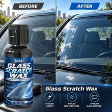 Car Glass Scratch Wax - Front Windshield And Rearview Mirror Repair Agent - Suitable For Windshield, Side Windows And Rearview Mirrors - Repair Fine Scratches Restore Clarity - Glass Care Polishing Agent Prevent Fogging And Aging - Daily Vehicle Use - Car Glass Scratch Remover Wax *45g - View 7