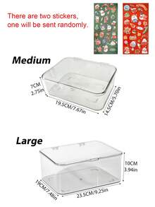 1pc Cake Storage Box, Kitchen Baking Bread Storage Container, Stackable Tea Cup & Water Cup Holder, Easy Access, Moisture-Proof & Pest-Proof, Suitable For Kitchen, Bakery, Coffee Shop - Transparent - View 2
