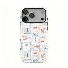 義大利 La Dolce Vita 夏日旅行郵戳手機殼，相容 iPhone 18 17 16 15 14 Plus 13 12 11 Pro Max - 彩色 - 查看 1