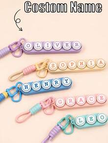 Personalized Name 3D Printed Fidget CLICKER Keychain, Ultimate Sports Fidget Clicker Gift - Baseball, Football, Soccer, Basketball, Volleyball - Multicolor - View 1