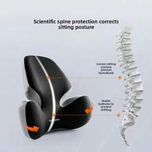 1pc Ergonomic Lumbar Support Cushion, Multi-Use Back Pillow For Home Sofa, Study Computer Chair, Car Seat, Long-Sitting Support Backrest Pad, All-Season Portable Cushion For Leisure, Study And Office - Ergonomic Lumbar Support Cushion - View 8