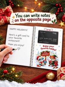 Gift Card Storage Album, Christmas Gift Card Storage Book, 10-Page Spiral Bound Holiday Gift Card Storage Manual, Suitable For Christmas, Family, Friends, Colleagues, Secret Santa And Holiday Greetings (Santa Claus) - Multiple Styles - View 3