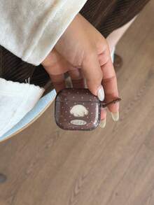 Casing Pelindung Maillard Coffee Brown Polka Dot Puppy Pods 5, Kompatibel dengan Apple Pro 3 Earbuds, Generasi ke-2 Bluetooth Nirkabel, Generasi ke-3, Generasi ke-2, Pod Pro Generasi ke-4, dan Generasi ke-5. - Coklat - View 5