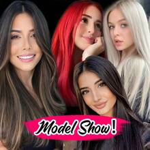 7pcs Synthetic Hair Extensions Straight Clip-In Hair Extensions Popular Colors Suitable For Daily Wear Multiple Colors Available - Multicolor - View 6