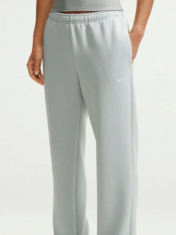 Nike Women's Solid Color Comfortable Knit Long Pants For Daily Wear - Grey - View 1