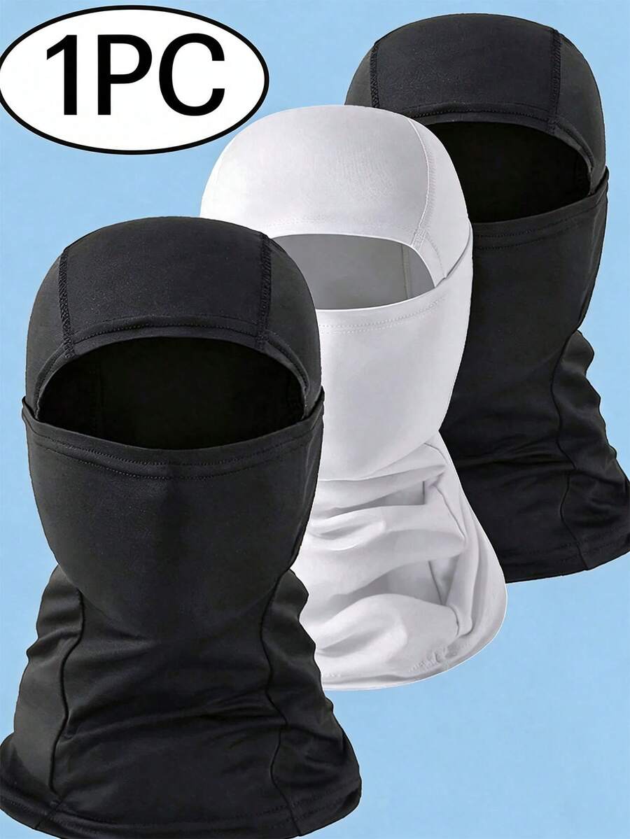 1pc Face Mask Balaclava, Lightweight Breathable Sun Protection Ski Mask, Unisex, Suitable For Football, Cycling, Summer 1pc - Multicolor - View 1