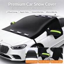 New Oxford Cloth Snow Cover, Heavy Snowstorm Resistant, Windproof Sun Shade, Thickened Magnetic Anti-Freeze Half Car Cover For All Vehicles Cars SUVs Trucks - K - View 1