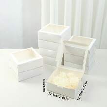 12 Pcs. Pastry Boxes With Clear Window, Suitable For Macarons, Cookies, Cupcakes, Donuts & Various Desserts – Perfect For Bakeries, Dessert Shops & Small Cake Making - Multicolor - View 5