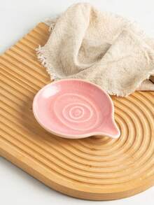 1 Piece Japanese Ceramic Spoon Rest, Teardrop Glazed Kitchen Utensil Holder For Spoons, Ladles, And Cooking Utensils, Countertop Spoon Rest, Tea Table Accessory, Coffee Bar Decor, Home Kitchen Decor - Multicolor - View 5