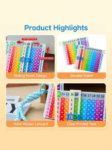 قطعة واحدة من قلادة جدول الضرب الجانب، إكسسوار مجوهرات DIY، 10*10 & 10*20، تعليقة صيغة رياضية، سلسلة مفاتيح صغيرة، تعليقة حقيبة، مادة يدوية الصنع - لون - مشاهدة 6