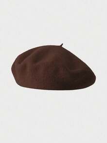 1pc Men's Solid Color Fashion Versatile Premium Feel Beret Hat, Warm For Autumn/Winter, Suitable For Vacation, Travel And Daily Wear - Multicolor - View 7