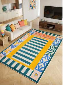 Decomia -Digitally Printed Living Room Rug, Kitchen Rug, Runner - Coffee Brown - View 2