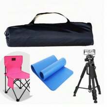 Portable Folding Chair Storage Carry Bag, Outdoor Camping Chair Carrying Bag, Suitable For Fishing, Beach, Picnic, Hiking And Back To School Season - Black - View 2