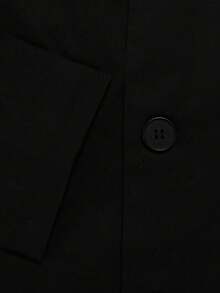 glestore Men's Retro-Style "Old Money" Look Button-Front Solid-Color Mid-Length Coat: Simple, Casual, Comfortable, Commuter-Friendly, And Versatile - Black - View 8