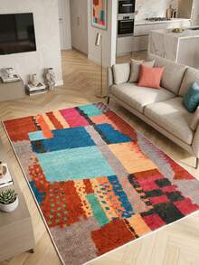 Decomia -Digitally Printed Living Room Rug, Kitchen Rug, Runner - White - View 4