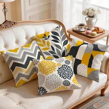 4 buah/1 buah Sarung Bantal Motif Geometris Gaya Nordik, Sarung Bantal Cetak Satu Sisi, Cocok untuk Ruang Tamu, Kamar Tidur, Dekorasi Rumah, Sarung Bantal Sepanjang Musim - MultiWarna - View 8