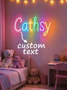 Custom Neon Light, USB LED Dimmable Neon Light, Customizable Personalized Neon Light, Christmas, Wedding, Birthday, Valentine's Day Gift - Color-blocked Neon Lights - View 2