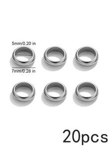 10/20pcs Stainless Steel Gold Spacer Rings, Hollow Circle Beads, Charms For Jewelry Making, DIY Bracelet Necklace Accessories - Spacer Beads - View 19