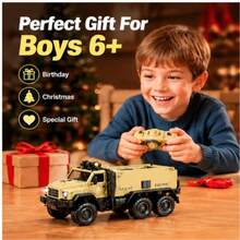 1:64 Mini RC Military Truck Alloy Remote Control Car 2.4GHz Army Vehicle With Lights Music Horn APP Control Kids Toy - Multicolor - View 5
