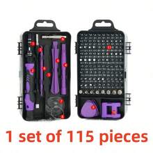 115-Piece Household Repair Tool Set, Multi-Functional Hand Tool Kit With Drawer Storage Case, Universal Home & Auto Repair Tools Including Screwdrivers, Pliers, Wrenches, Tape Measure, For DIY Handwork, Household Maintenance And Daily Repair Work - Multi-color Repair Tool Set - View 8