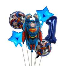 Warner Bros Superman Foil Balloon Set Superhero Blue Number 1-9Star Balloons For 1-9th Birthday Party Decor - As Shown In the Figure - View 12