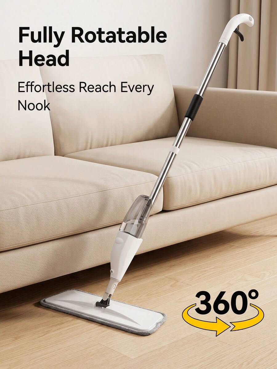 Super life Spray Mop (Includes Washable Pad) | Spray Flat Mop, Multifunctional Household Floor Cleaning Tool; Suitable For Dry And Wet Use On Solid Wood, Laminate, Tile, And Ceramic Floors. - Spray Flat Mop - View 1