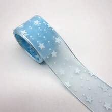 5yards 25mm Organza Ribbon Printed Stars Ribbon For Bow Christmas Wedding Decoration DIY Sewing Craft - Stars Ribbon - View 9