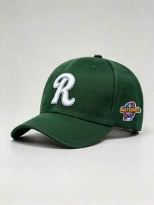 1pc Men's Hats Letter 'R 'Embroidered Baseball Cap Adjustable Design Perfect For Parties Outdoor Activities Hiking Beach Vacations And Everyday Wear. - Multicolor - View 5
