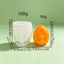 Halloween Rabbit Silicone Mold DIY Handmade Candle Aromatherapy Plaster Soap Silicone Mold - White - View 3