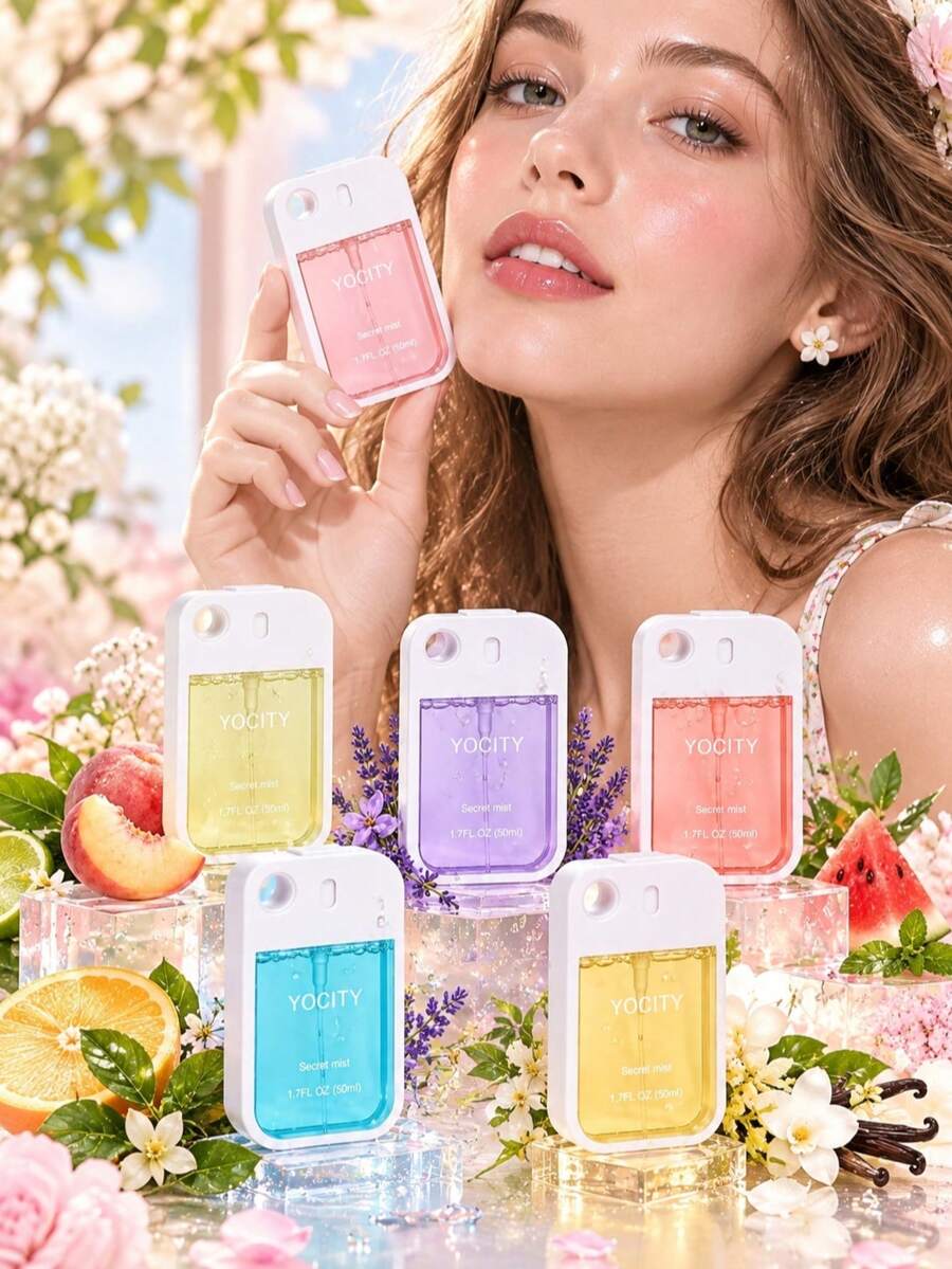 1PC 50ml Portable Travel Empty Refillable Spray Bottle, Fine Mist Spray Container, Reusable Cosmetic Liquid Dispenser Bottle For Hand Sanitizer, Skincare & Cleaning Liquid - Multicolor - View 1